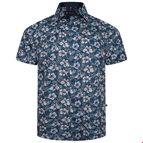 KAM Hibiscus Floral S/S Shirt